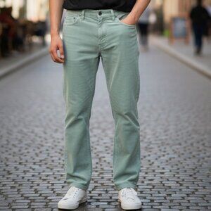 BDG Urban Outfitters Dad Fit Mens 30x25 Smoky Blue Corduroy Pants 5-Pocket Jeans